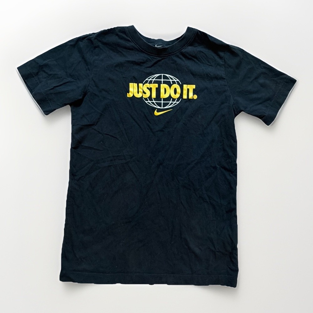 The Nike Tee Black Gold Just Do It Youth Size Large